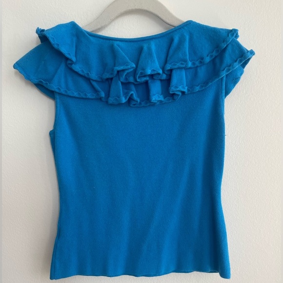 MILLY Minis Girl's Scallop Flounce Top Size 10 - Picture 3 of 3